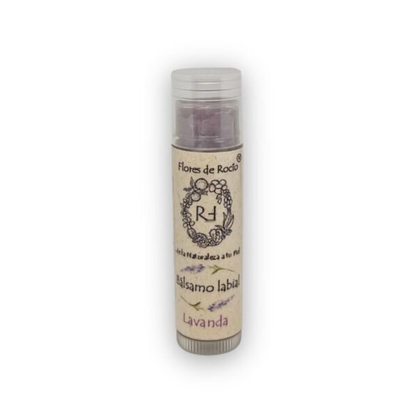 Bálsamo labial natural de lavanda para labios secos